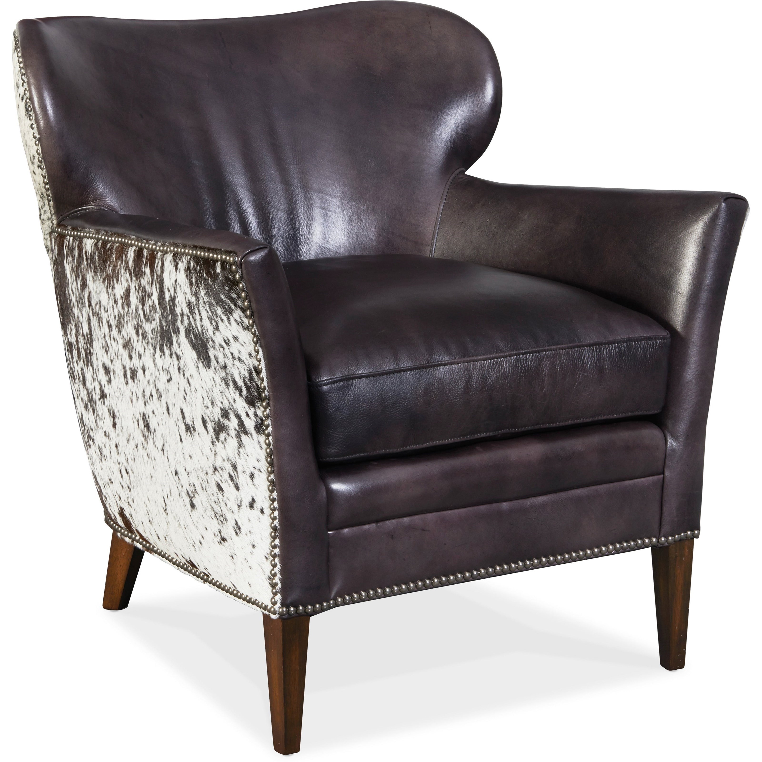 Hooker Furniture Club Chairs CC469097 Kato Leather Club Chair with
